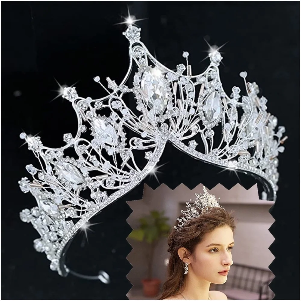 Crystal Wedding Tiara Crown - Picture 6 of 12